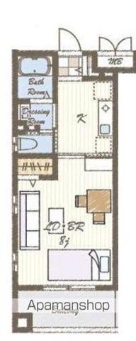 GRAN VILLA(1K/5階)の間取り写真