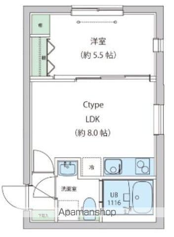 レオーネ早稲田(1LDK/2階)の間取り写真