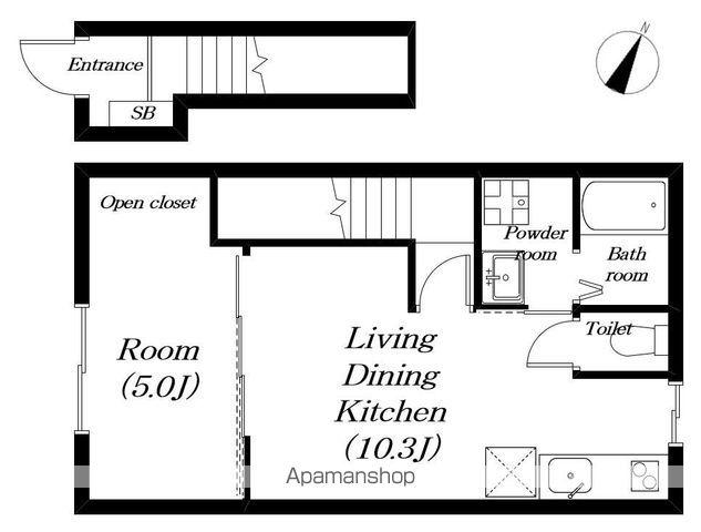 メゾンドアンジュ A棟(1LDK/2階)の間取り写真