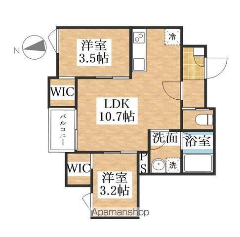 REGALEST VERDE(2LDK/1階)の間取り写真