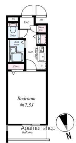 グランド・ガーラ練馬(ワンルーム/8階)の間取り写真