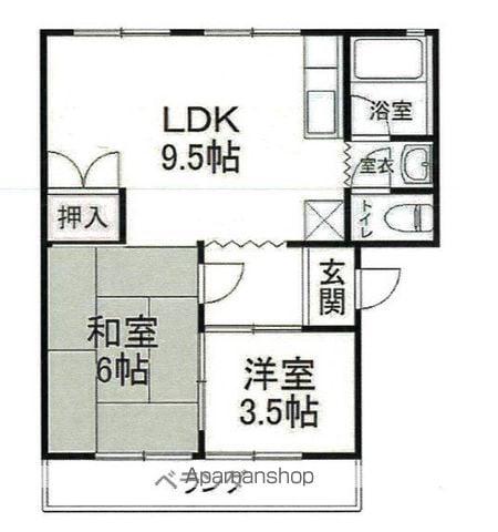 サントピア幸(2LDK/2階)の間取り写真