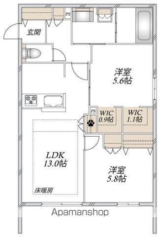 CHOUETTE MAISON(2LDK/1階)の間取り写真