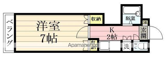 エトワール仙台第一(1K/2階)の間取り写真
