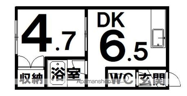 パークヒルズ(1DK/3階)の間取り写真