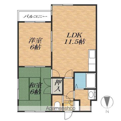 ヴィラハウス菫館(2LDK/2階)の間取り写真