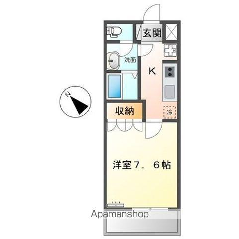 アニバーサリー(1K/2階)の間取り写真