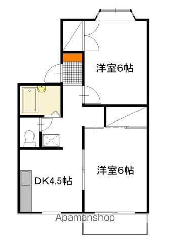 マンハイム笹野 D棟(2K/2階)の間取り写真