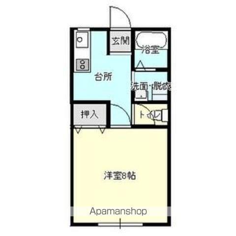 スカイヴィレッジ(1K/1階)の間取り写真