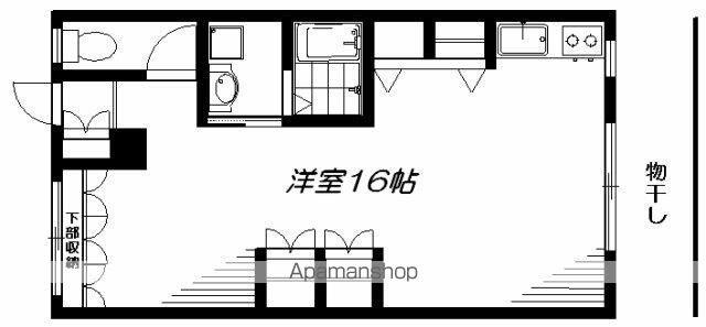 サンパレス(ワンルーム/1階)の間取り写真