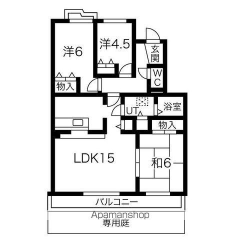 メトロ藤が丘(3LDK/1階)の間取り写真