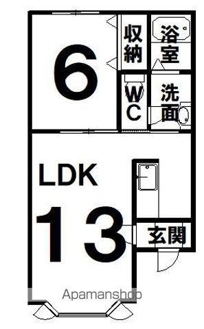 CELEBⅠ(1LDK/2階)の間取り写真