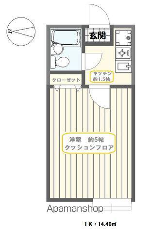 ベルウィング北綾瀬C(1K/1階)の間取り写真