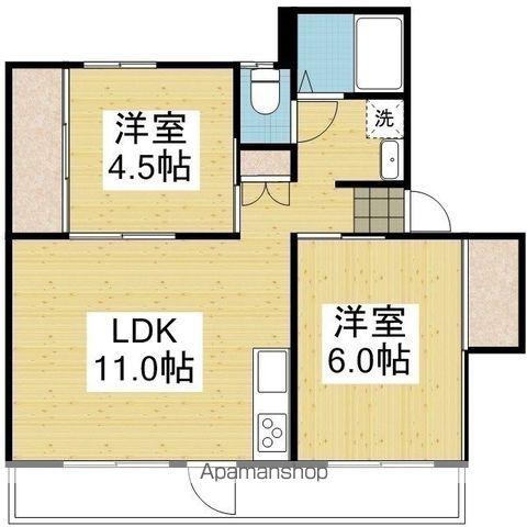 メゾン久米1号棟(2LDK/2階)の間取り写真