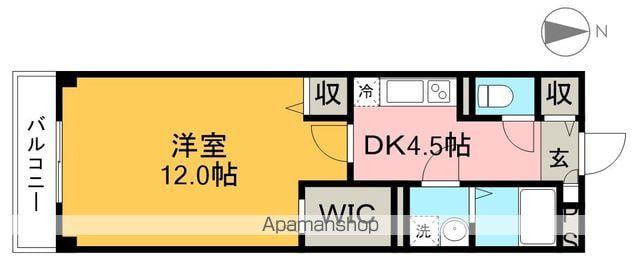 ミモザハウス(1K/1階)の間取り写真