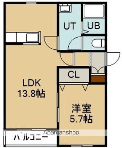 ロイヤルコート駒場(1LDK/2階)の間取り写真