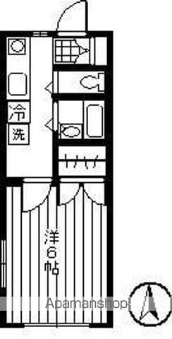 サニーフラット(1K/2階)の間取り写真