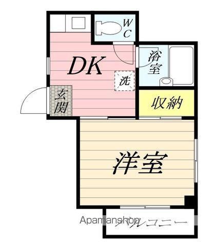 ハウスメモリアルⅠ(1DK/1階)の間取り写真