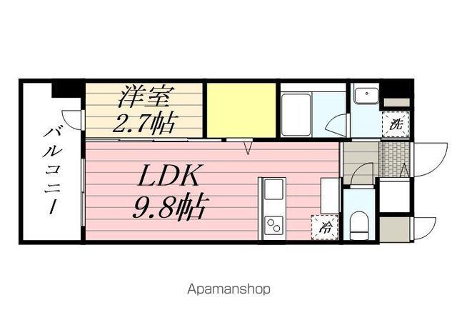 QUINTET MINAMI FUKUOKA(1LDK/4階)の間取り写真