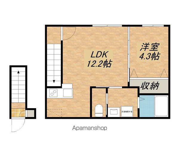 イオ・リアン坂本Ⅱ(1LDK/2階)の間取り写真
