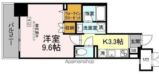 BULL HOUSE(1K/4階)の間取り写真