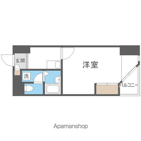 CANVASSすすきの(1K/4階)の間取り写真