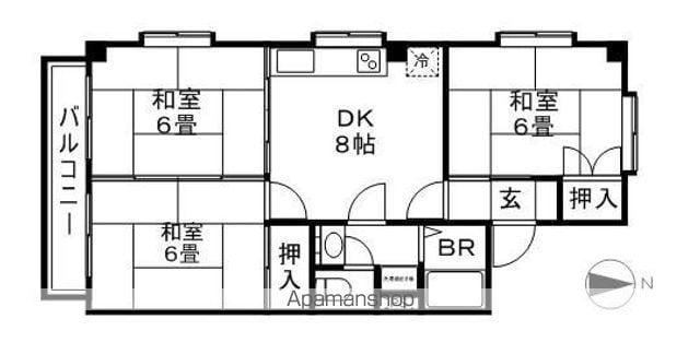 メゾンエトワール(3DK/2階)の間取り写真