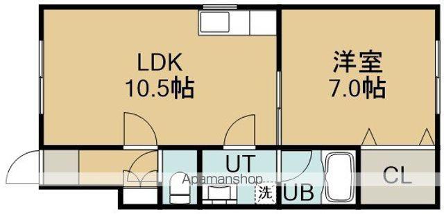 エクレールⅡ(1LDK/2階)の間取り写真