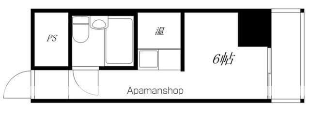 アルベルゴ上野(ワンルーム/4階)の間取り写真