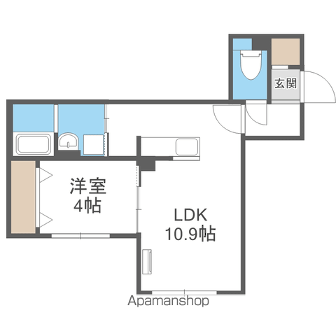 エスグランデ北13 北13東12MS(1LDK/3階)の間取り写真