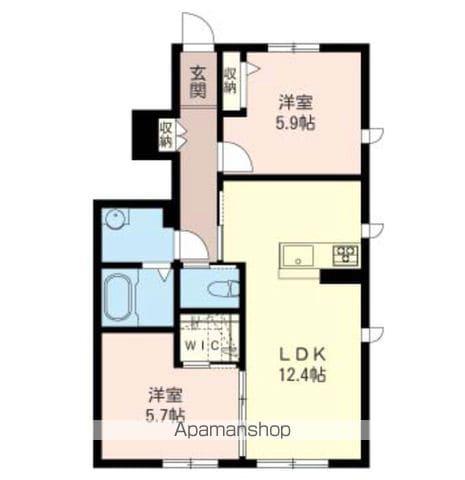 サクラメント(2LDK/1階)の間取り写真