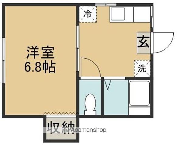 上杉サニーコーポB(1K/2階)の間取り写真