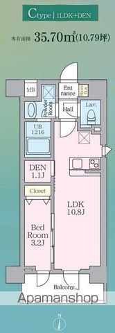 ルフォンリヴェント板橋西台(1LDK/4階)の間取り写真