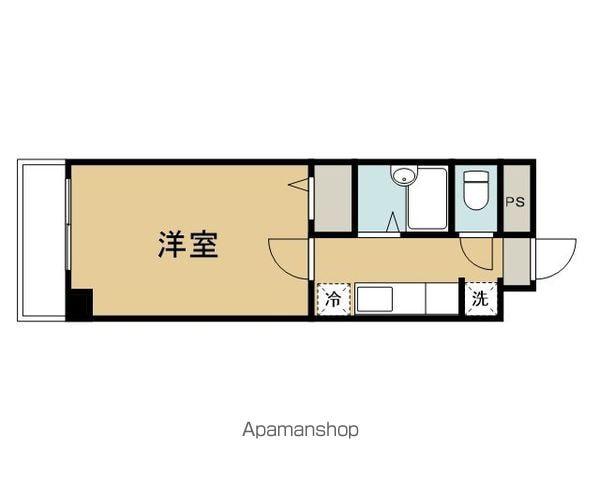 ヴィーヴル(1K/2階)の間取り写真