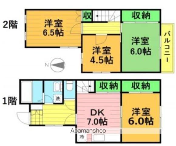 旭ルーミー我孫子１１番館(4DK)の間取り写真