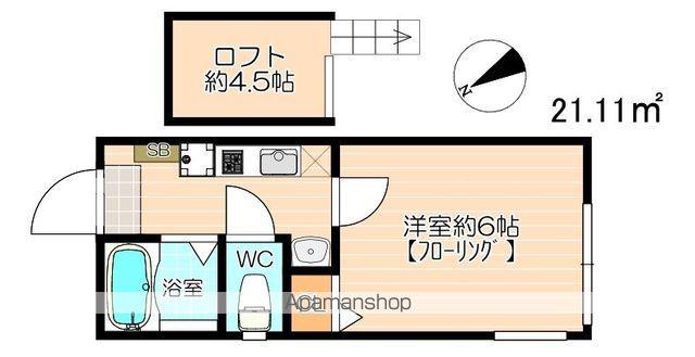 ロフティア桜ケ丘壱番館(1K/1階)の間取り写真