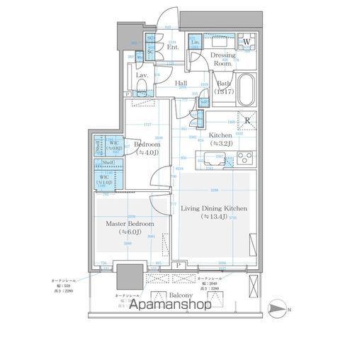 パークシティ中野ザタワー ブリーズ(2LDK/7階)の間取り写真