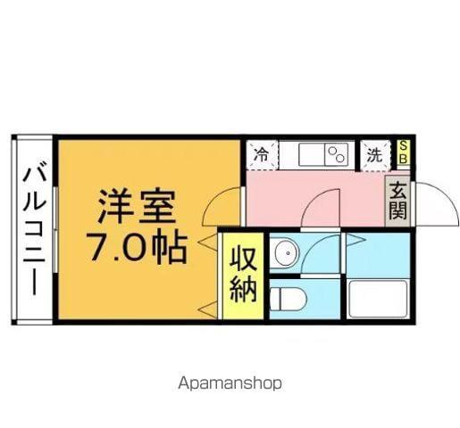レアル香椎(1K/1階)の間取り写真