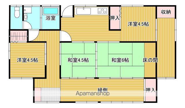日豊本線 五十市駅 徒歩10分 1階建 築45年(4SDK)の間取り写真