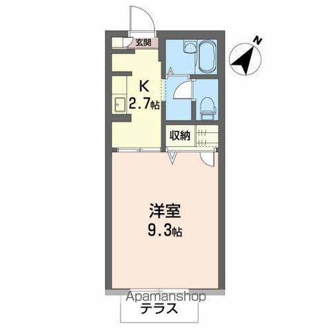 エコ・プリム(1K/1階)の間取り写真