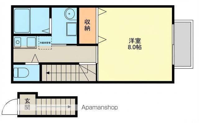 S-RESIDENCE堀田ノース(1K/2階)の間取り写真