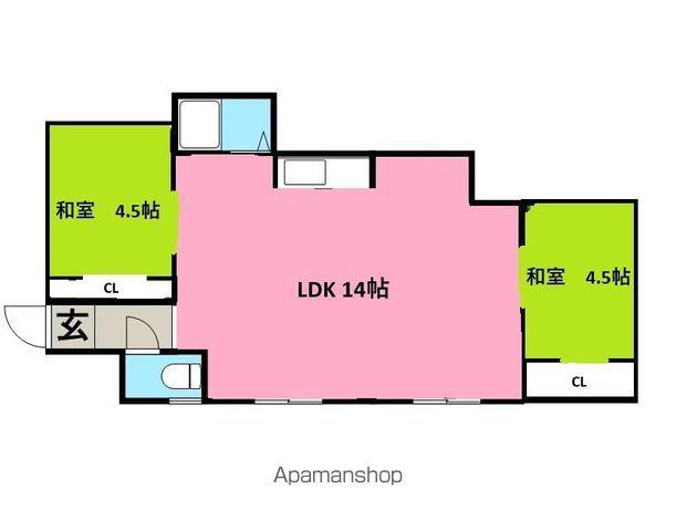 石田ハイツ(2LDK/1階)の間取り写真