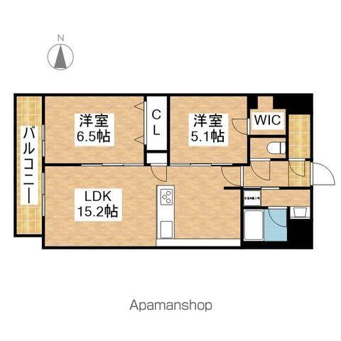 ルネフラッツ今池駅前サウス(2LDK/4階)の間取り写真