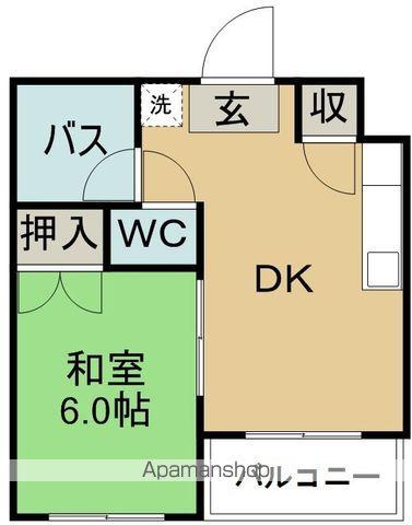 コーポ志波(1DK/3階)の間取り写真