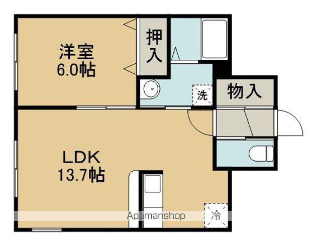 ロイヤルハイム弥生(1LDK/2階)の間取り写真