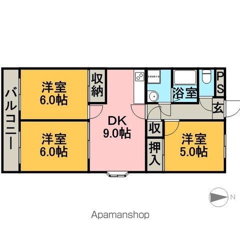 スパジオ665(3DK/4階)の間取り写真
