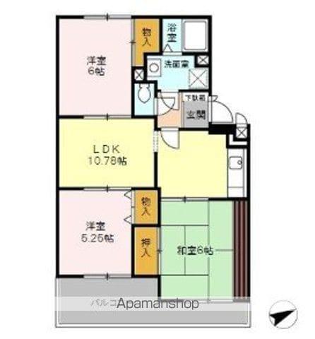 クレール清水(3LDK/3階)の間取り写真