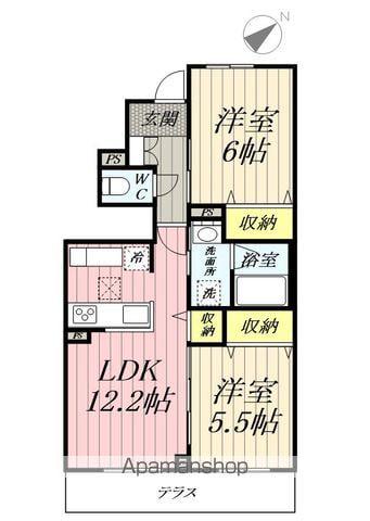 FOREST RAISE(2LDK/1階)の間取り写真