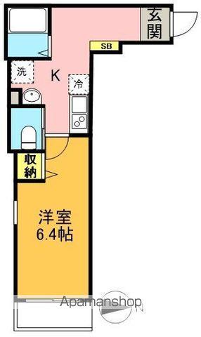 T＇S CUORE梅ヶ丘(1K/2階)の間取り写真