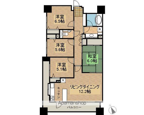 Mシティ西口プラザ(4LDK/5階)の間取り写真